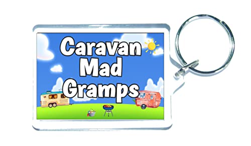 Decalarama Gramps Caravan Keyring – Caravan Mad Gramps – Cute Fun Family Holiday Novelty Birthday Gift
