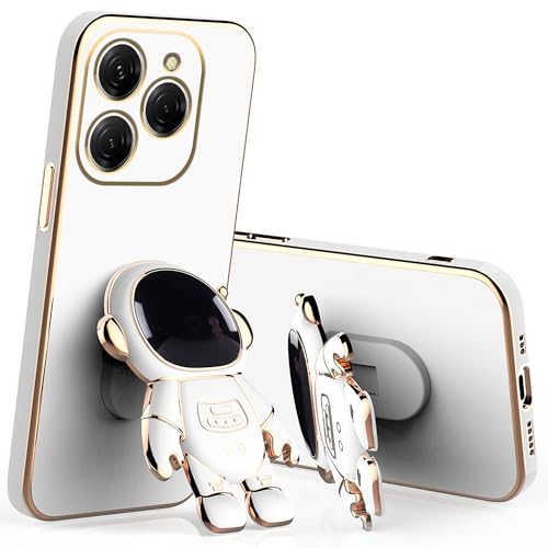 Coque de téléphone Funda fine Tecno Spark 20 Pro plaquée blanc