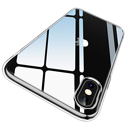 Ruayia Coque pour iPhone X et iPhone XS, Transparente Ultra Fin Housse de Protection en TPU, Coque Silicone Souple Antichoc Bumper Mince Cover Etui pour iPhone X/XS - 5.8 Pouces - Transparente Cover