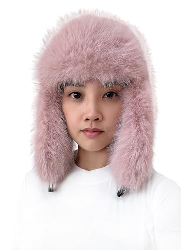 Lina & Lily Damen Winter Trappermütze Kunstpelz mit Ohrenklappen (Staubrosa)
