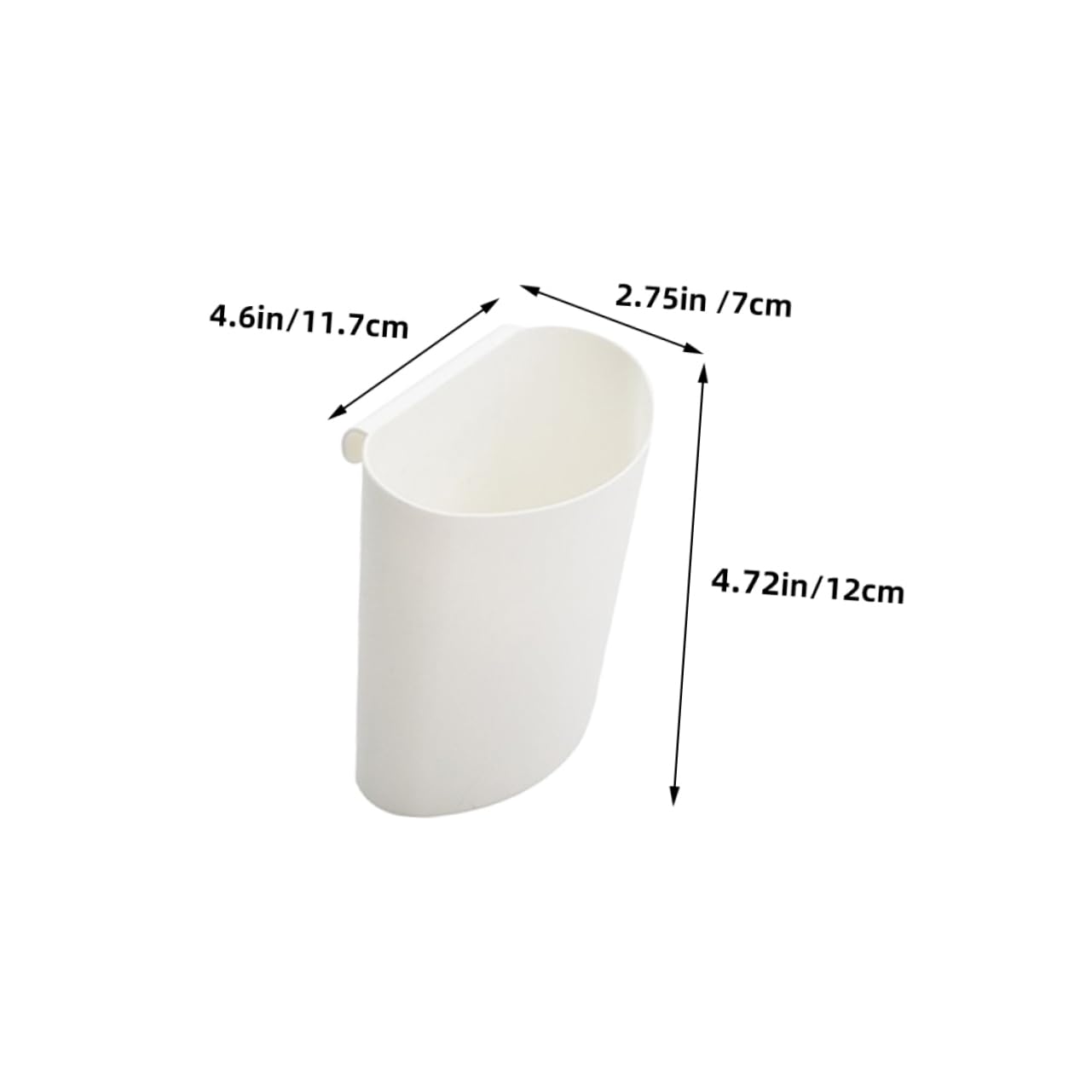 SHERCHPRY 3Pcs Rolling Cart Storage Cup Compact Hanging Buckets for Salon Home Organization Durable Plastic Hanging Baskets for Beauty Supplies Trash Space Saving Design