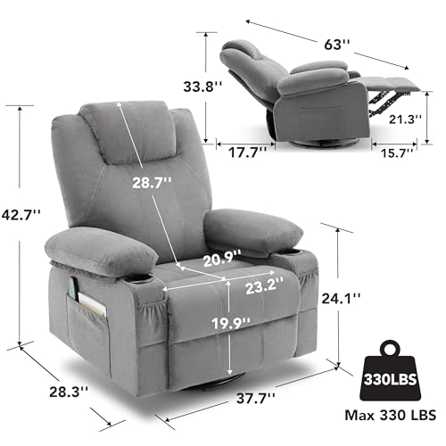Sillón eléctrico reclinable con pantalla y puerto USB miniatura 2
