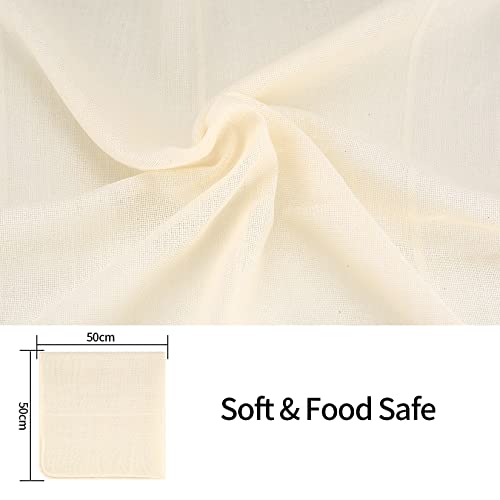 Miniatura 2 de 4 Piezas Telas Filtrantes Reutilizable, Paños De Muselina Para Cocinar, 50 X 50 Cm Tela Para Queso De Algodón, Filtro De Algodón Para Colar Leche De Almendras, Zumos, Batidos De Frutas