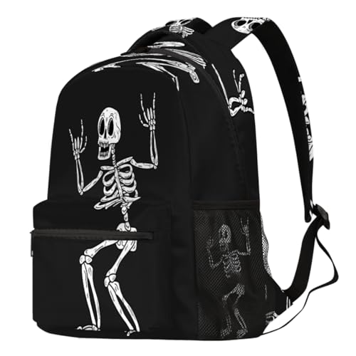 Sac à dos squelette rock idéal pour l'école le voyage et les randonnées