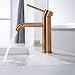 Produktbild Synlyn Rosegold Waschtischarmatur für Bad Wasserhahn Armatur Waschbeckenarmatur für Badezimmer Dusche Einhebel Mischbatterie Waschtisch Badarmatur Hochdruck Spultischarmatur - 304 Edelstahl Gebürstet