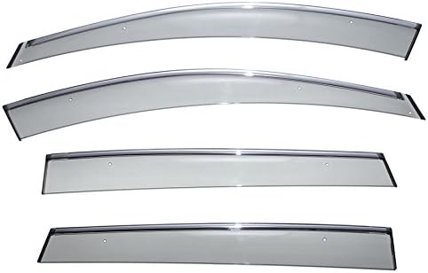 WellVisors Window Visors Wind Deflectors Compatible with Toyota 2013-2018 RAV4 with Chrome Trim Rain Guards 3-847TY014