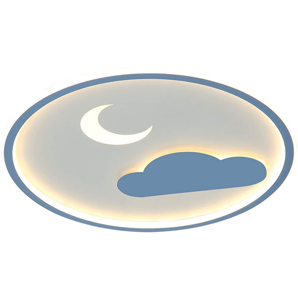 Lustre encastré LED bleu 23W et plafonnier rond moderne pour jardin d'enfants