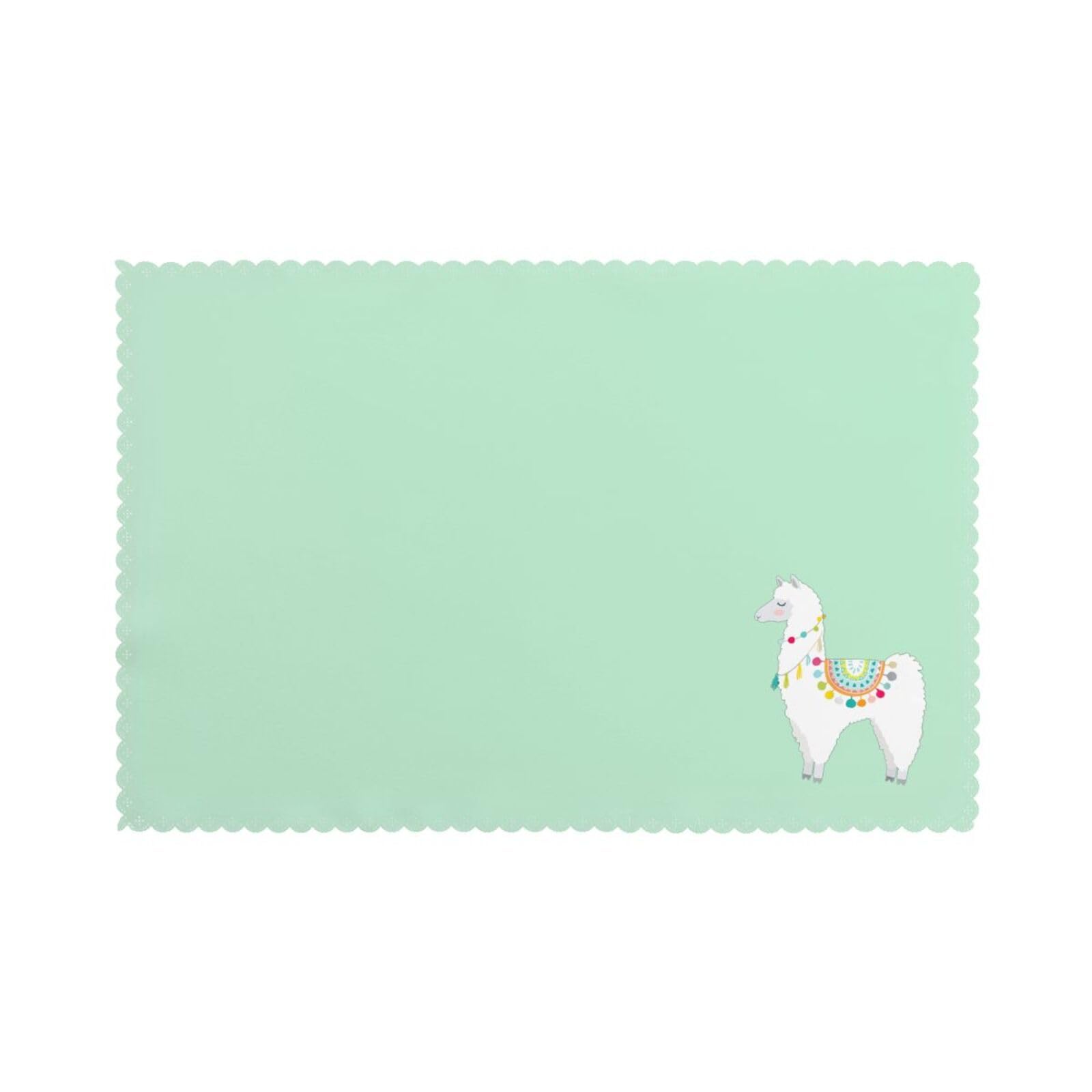 Llama Print Placemats for Dining Table Set of 6 12x18 Inch Table Mats for Party Kitchen Dining.