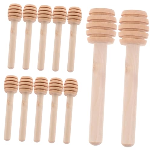 Cabilock Multi-purpose Wooden Honey Stirrer Stick Spoon for Pot Ideal for Cooking Tea Party Favors