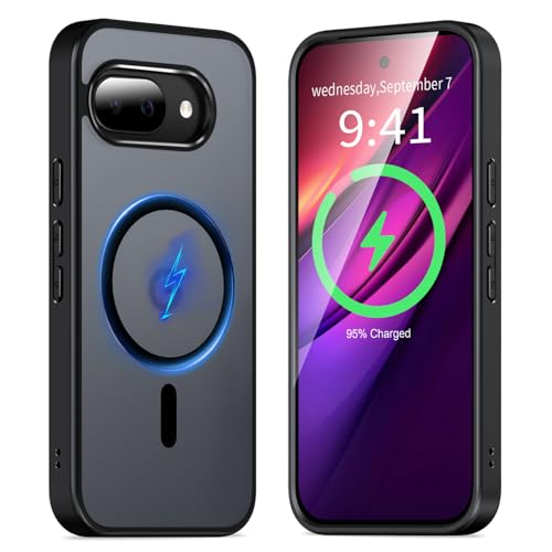 【MagSafe対応・マット質感】KWATUNG google pixel 10a 用 ケース magsafe対応 米軍MIL規格 グーグルピクセル10a 用 ケース マグネット搭載 マグセーフ対応 pixel10a 用スマホケース 薄型 耐衝撃 耐久性 傷防止 指紋防止 黄変防止 ぐーくるぴくせる10a 用スマホケース 半透明 マット仕上げ ブラックの商品画像（Amazon）