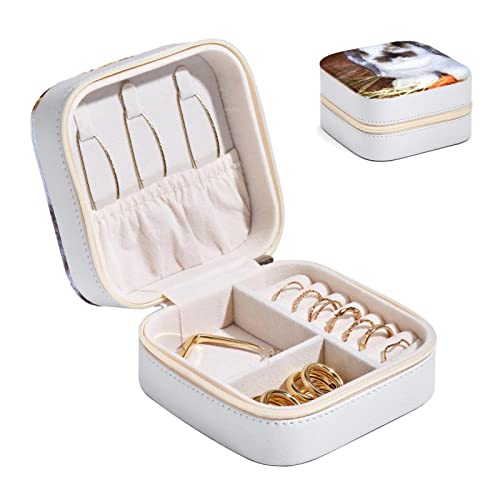 Boîte à bijoux lapin et carotte compacte pour bagues et colliers - 3