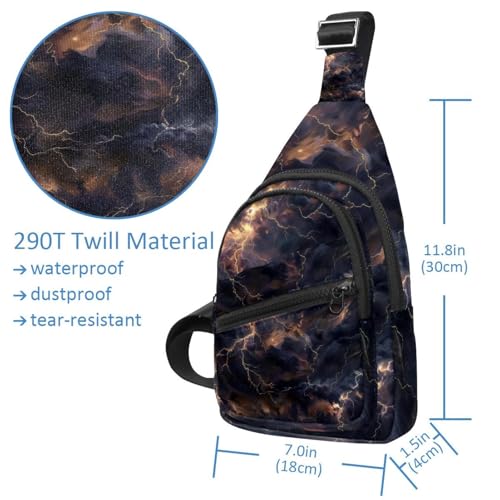 Mochila cruzada de entrenamiento Yellow Light Lightning multicolor ajustable unisex 4