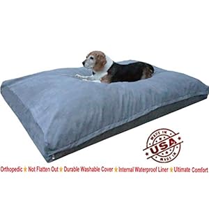 Dogbed4less-XXL-Orthopedic-Extreme-Comfort-Memory-Foam-Dog-Beds-for-Large-Dog-Waterproof-Lining-and-Machine-Washable-Cover-55X37-Pillow-Grey - Cucciolini Doodles   Dogbed4less-XXL-Orthopedic-Extreme-Comfort-Memory-Foam-Dog-Beds-for-Large-Dog-Waterproof-Lining-and-Machine-Washable-Cover-55X37-Pillow-Grey