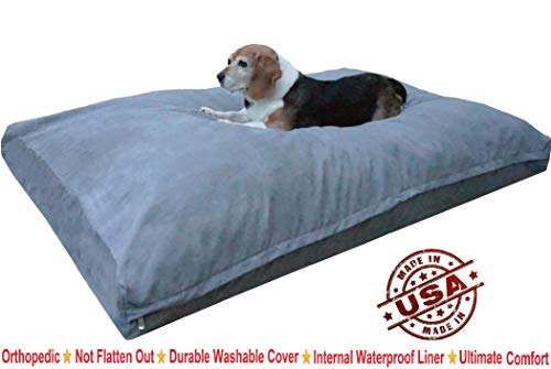 Dogbed4less-XXL-Orthopedic-Extreme-Comfort-Memory-Foam-Dog-Beds-for-Large-Dog-Waterproof-Lining-and-Machine-Washable-Cover-55X37-Pillow-Grey - Cucciolini Doodles   Dogbed4less-XXL-Orthopedic-Extreme-Comfort-Memory-Foam-Dog-Beds-for-Large-Dog-Waterproof-Lining-and-Machine-Washable-Cover-55X37-Pillow-Grey