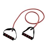 キャプテンスタッグ(CAPTAIN STAG) トレーニングチューブ 筋トレ エクササイズ ストレッチ ストレッチチューブ ハンドル付き ハード ブラック/レッド Vit Fit UR-824