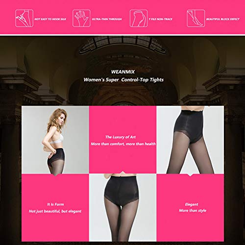 WEANMIX 180D Fleece Lined Tights Fake Translucent Silky Soft Warm Winter Tights Compression Pantyhose for Women2