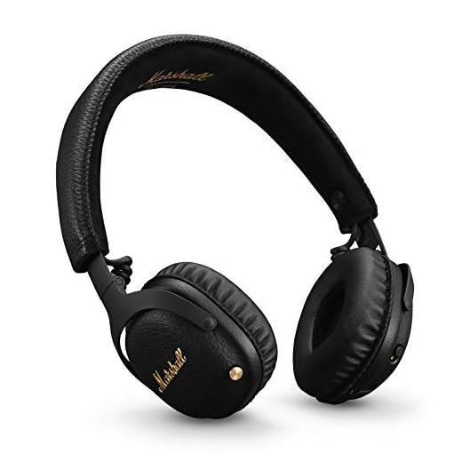 Marshall Mid Active Noise Canceling Hörlurar med Bluetooth, Svart