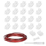 Hokimder 20 Pack 2 Pin RGB Led Light Strip Connectors, 8mm Waterproof LED Light Strip Track Lighting