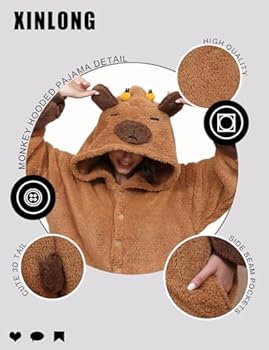 Kigurumi Pyjama voor volwassenen, uniseks, anime, dierenkostuum, cosplay, kostuum, overall, onesie, pyjamaset, panda, nachtkleding, slaapkleding, Aap, S