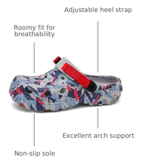 Image of CERYTHRINA Mens Womens Garden Clogs Summer Sandals Lightweight Non Slip Walking Sport Shoes Unisex Adults Clog for Pool Beach Yard Kitchen Shower