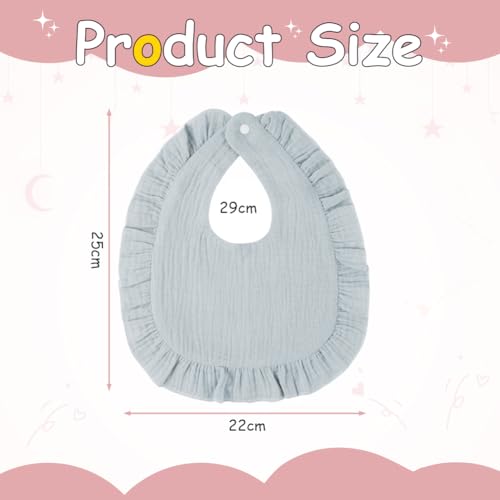 Vicloon Baby Bibs, Pack of 3 Soft Absorbent Muslin Neckerchiefs, Drool Bibs - Image 2