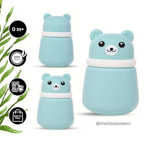 Image of Baby Pack Of 2 Skin Care Powder Talcum Puff Case Cum Container Box Reusable Refillable for Toddlers Kids and Infants for BPA Free (PATTERN 109)