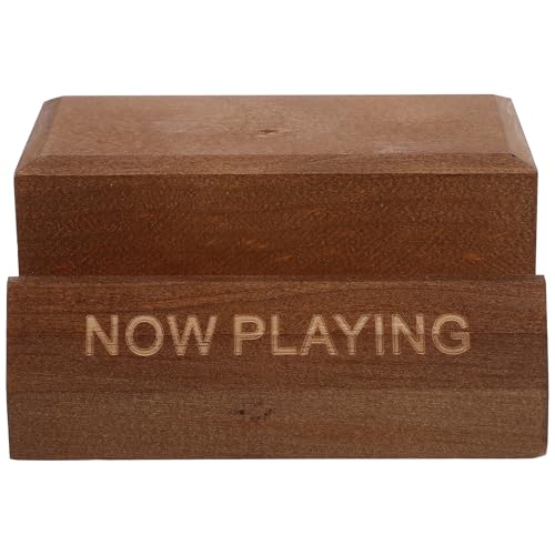 SEWACC Support pour Disque Vinyle en Bois Compact 12,7x6,4x10,2 Cm, Étagère De Bureau Polyvalente, Rangement pour Disques Vinyles Vintage, Usage Salon Et Bureau