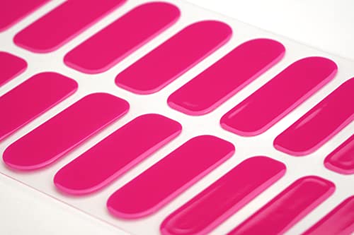 Tough Girls | 22 Semi-Cured Gel Nail Polish Strips | Brighter, Thicker, Tougher | Uv Led Lamp Use Required | Includes Cuticle Stick, Nail File, Nail Wipes (Hot Pink) #TOP1