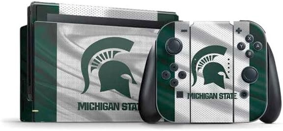 Skinit Decal Gaming Skin Compatible with Nintendo Switch Bundle - Officially Licensed Michigan State University Spartans Jersey Design