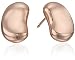 Sterling Silver 9mm Rhodium Plated Bean Stud Earrings