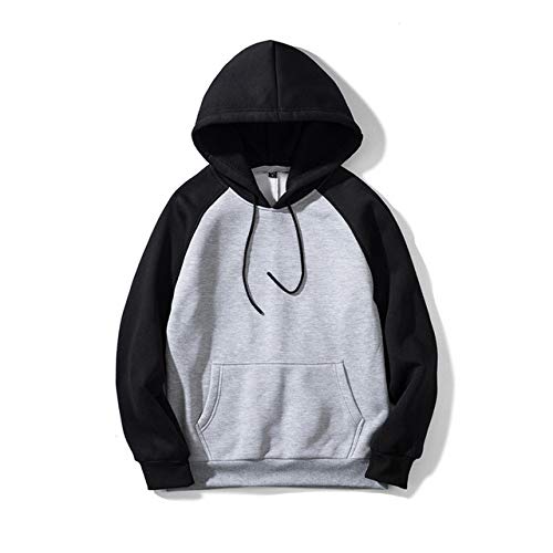 HOSD Abrigo con Capucha sólido para Hombres Casual Hip Hop Street Wear Sudaderas Masculinas Monopatín 2019 Otoño Invierno Fleece Sportsuit Chándal wy39 Gris Claro XL