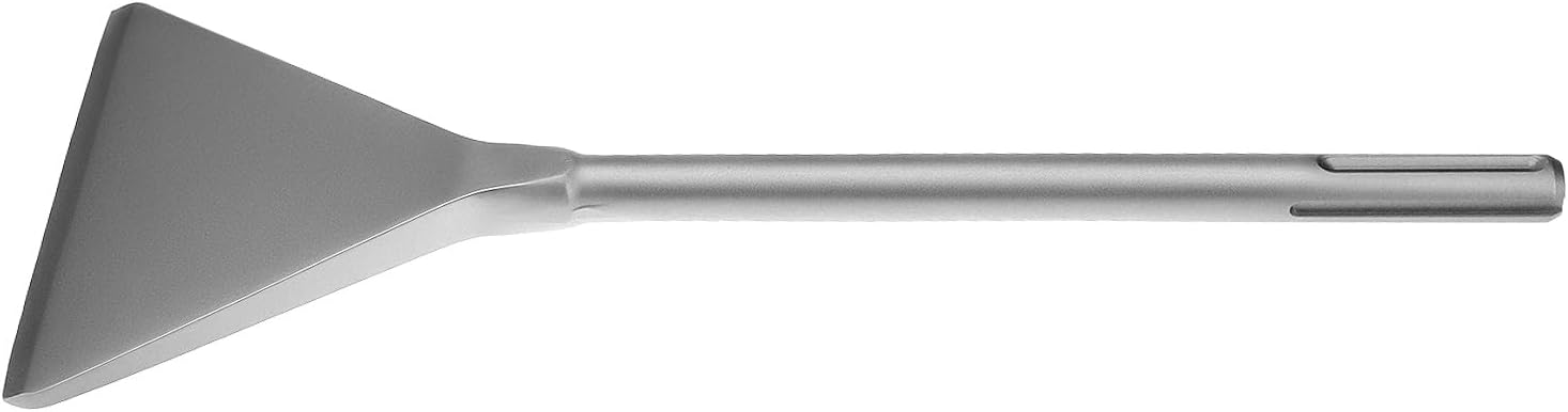 QWORK Tile Removal Chisel Bit, 15" x 5.9" Heavy-Duty 40CrMo Steel Flat Shovel, Sharpened Blade Thinset Floor Scraper for Concrete Mortar Ceramic Tile Removal