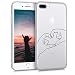 Produktbild kwmobile Case kompatibel mit Apple iPhone 7 Plus / 8 Plus - Hülle Silikon transparent Handzeichen Herz Schwarz Transparent