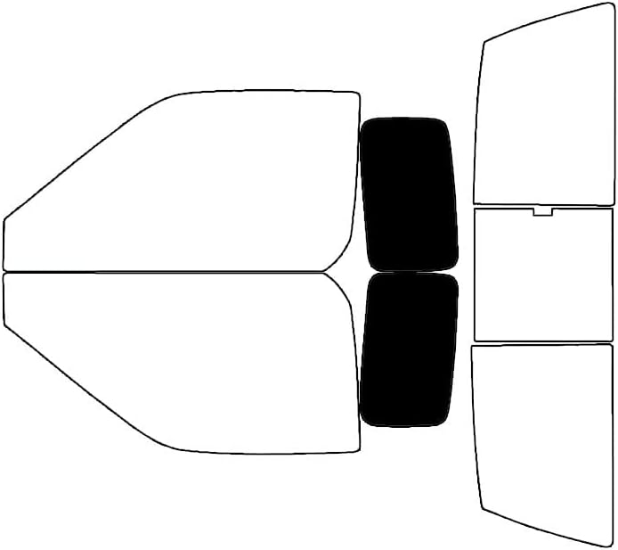 Rvinyl Window Tint Kit Compatible with Nissan Frontier 1998-2000 - Back Precut Kit - 5%