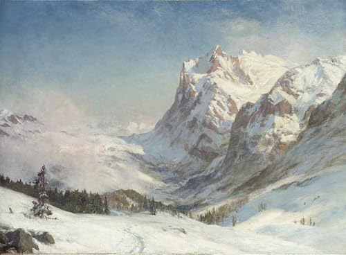 Cuadro la valle di Grindelwald póster decorativo para transformar tu oficina y sala de estar