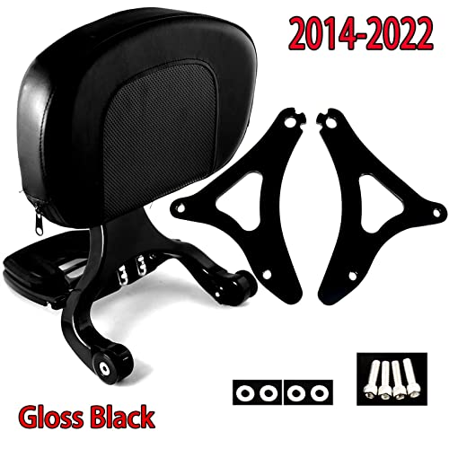 Support fixe noir brillant et dossier passager pour Harley Touring 2014-2023