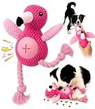 Swooflia Tug of War Dog Toy - Enrichment Interactive Squeaky Rope Toys to Keep Them Busy, Plush Cute Teething Clean for Small Dogs Crinkle Puppy Chew Toy for Treat and Playing
