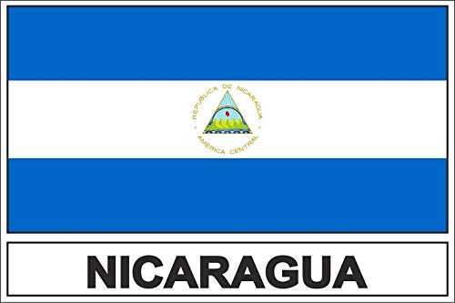 Akachafactory Autocollant Sticker Drapeau NIC Nicaragua