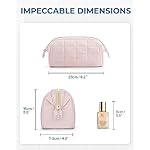 BAGSMART Makeup Bag Travel Toiletry Bag, Puffy Padded Make Up Bags for Women Makeup Organizer Case, Wide-open Pouch Purse Travel Essentials Toiletries Accessories Brushes, Pink - Image 5