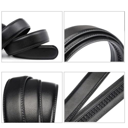 Men's Automatic Buckle Belt, Pu Leather Business Belt, 3.4Cm Casual Belt Tkpc-Pvc 125cm4