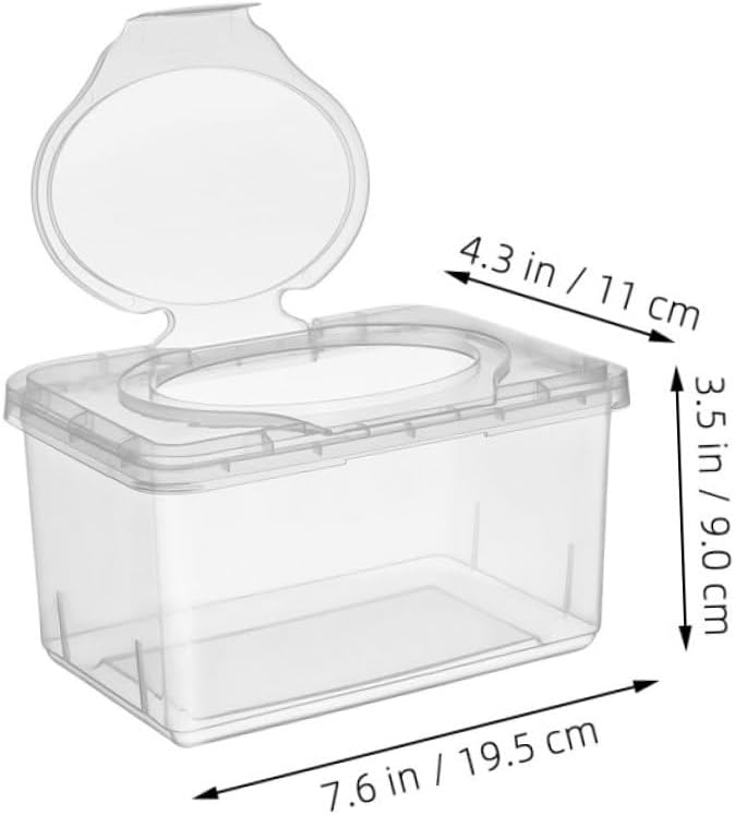 4PCS Plastic Wipe Dispenser with Lid Friendly Wet Tissue Case for Home Travel Dustproof Portable Holder for Delicate Skin for Care Cleaning