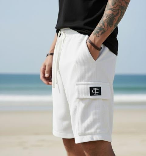 Image of INDICLUB Men's Athletic Performance Shorts,Casual Everyday Wear, Comfortable Drawstring Style