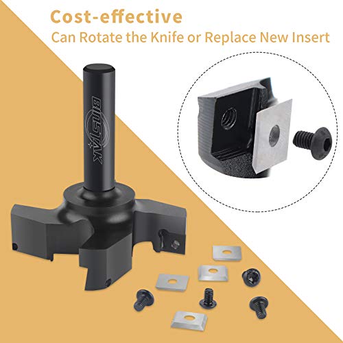 Cnc Spoilboard Surfacing Router Bit, 1/2" Shank 3" Cutting Diameter, Carbide Insert Slab Flattening Router Bit Planing Bit Wood Planer Bit Woodworking Tools By Binstak #TOP1