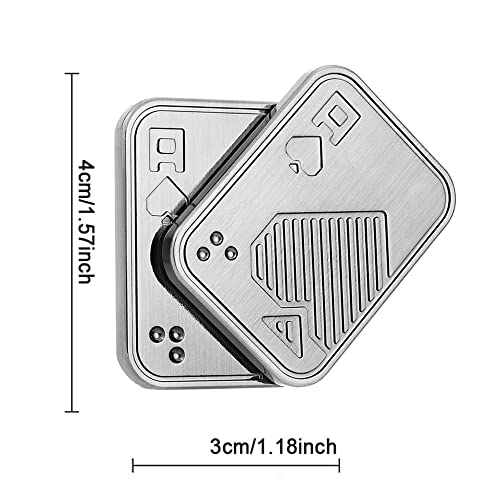 New Metal Poker Fidget Slider, Magnetic Metal Fidget Toys For Adults Kids, Anxiety Stress Relief Push Card Slider Sensory Toy, Adult Office Desk Toys Birthday Christam Halloween Favor Gift #TOP1