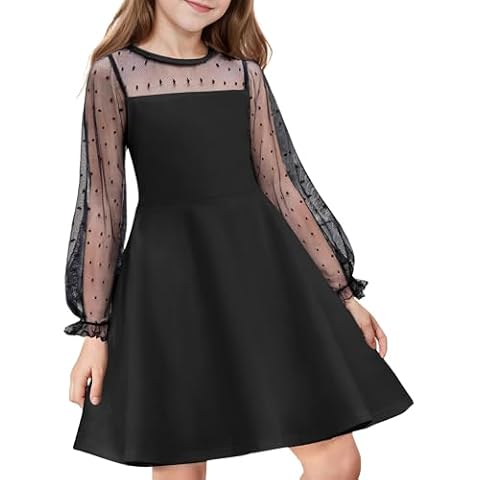 Flypigs Girl's Sheer Mesh Dress Cover