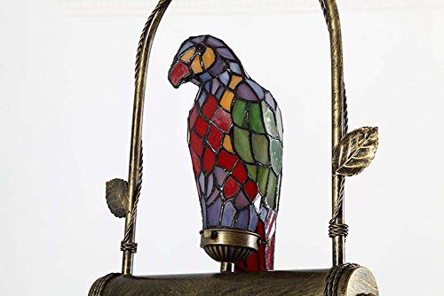 Lustre perroquet en vitrail pour une douce ambiance rétro nostalgique