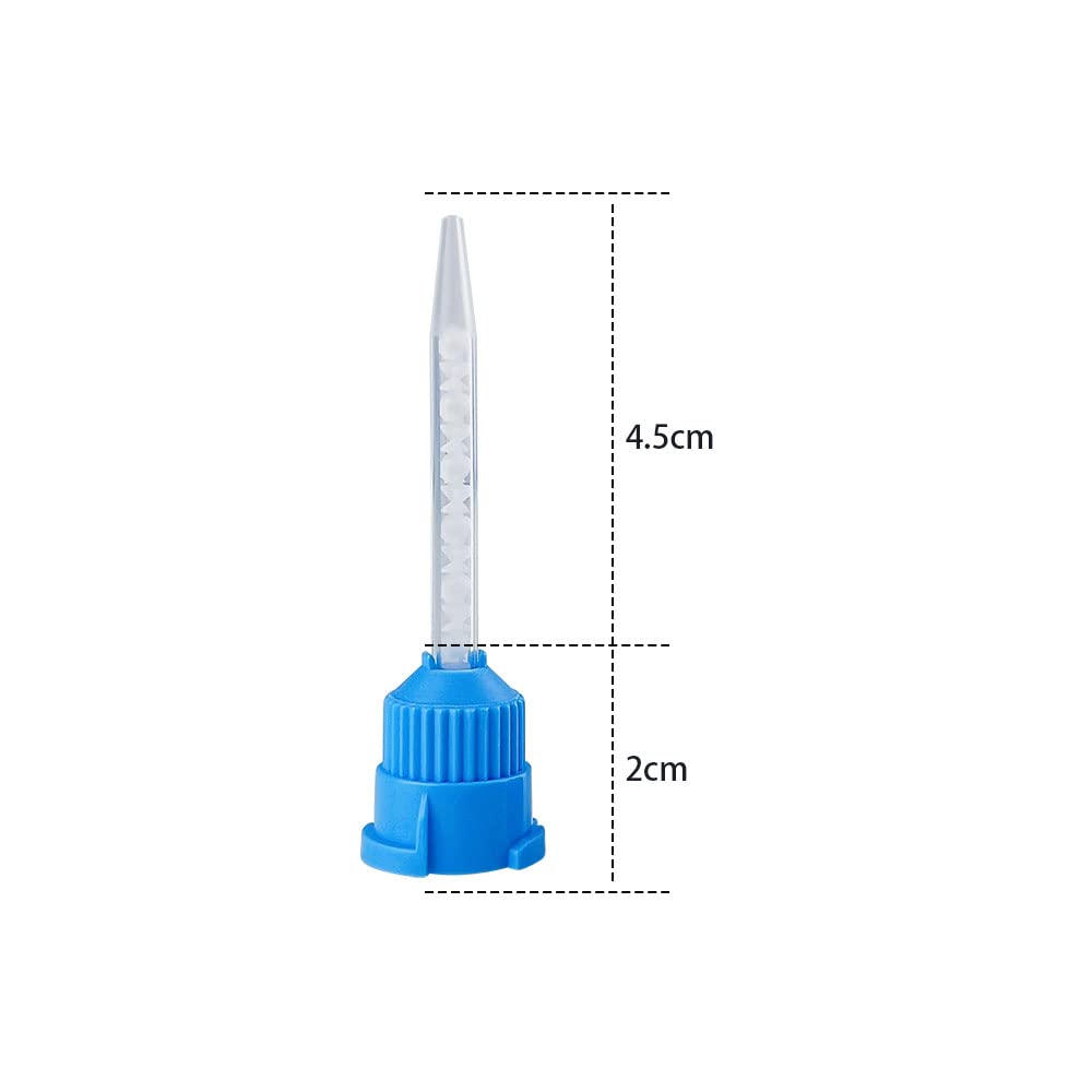 100PCS 1:1 Dental Impression Mixing Tips Nozzles Gun Conveying (Short)