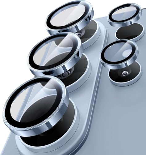 Image of HD+ New Camera Ring Lens Protector Tempered Glass for Sam-Sung Galaxy S26 Ultra 5G | 9H Hardness, Full Coverage Camera Metal Ring Ultra-Thin /5PACK,Serria Blue