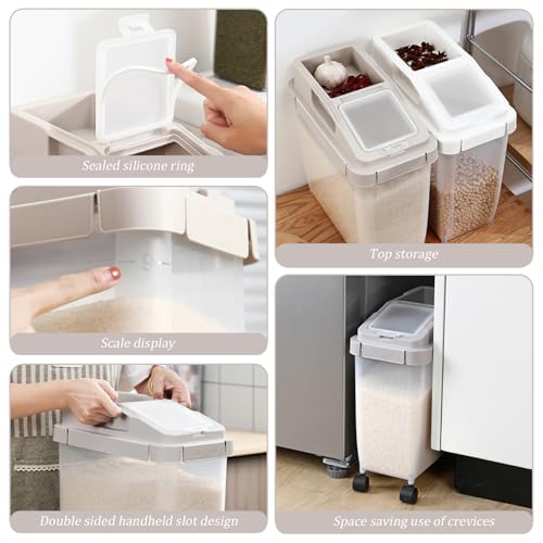 Distributeur 20lb de riz et céréales d'avoine avec tasse doseuse - 7