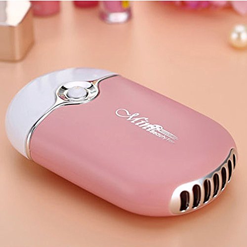 Flyitem® Usb Mini Portable Fans Rechargeable Electric Bladeless Handheld Air Conditioning Cooling Refrigeration Fan For Eyelash (Pink) #TOP1
